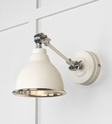 From The Anvil Smooth Nickel Brindley Wall Light in Teasel