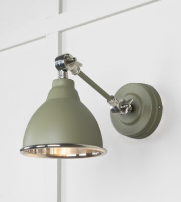 From The Anvil Smooth Nickel Brindley Wall Light In Tump