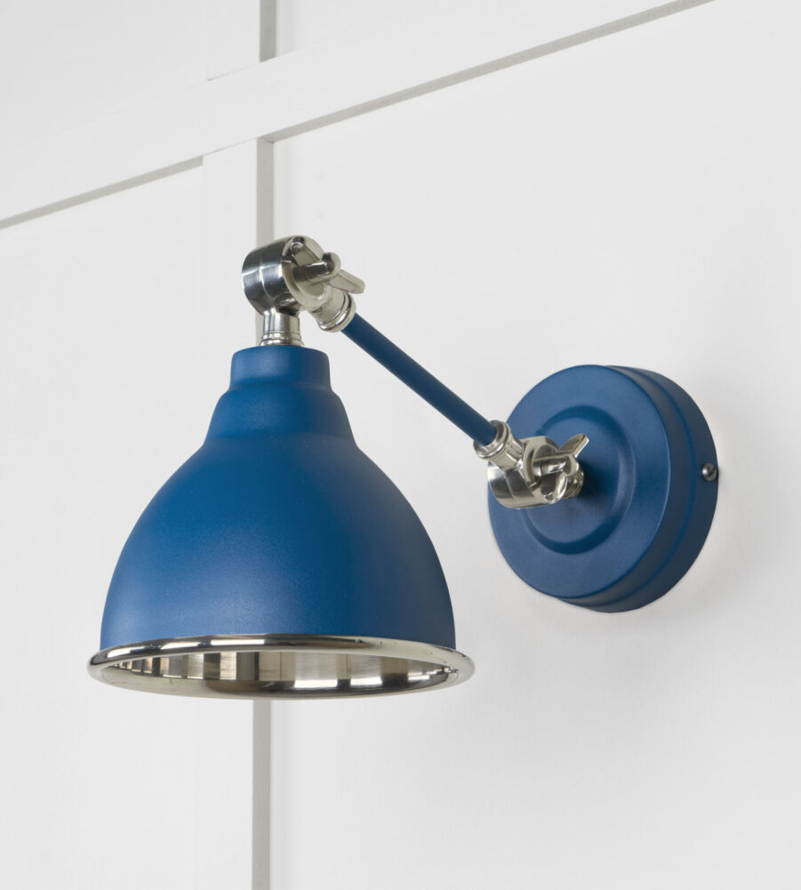 From The Anvil Smooth Nickel Brindley Wall Light in Upstream - Image 3