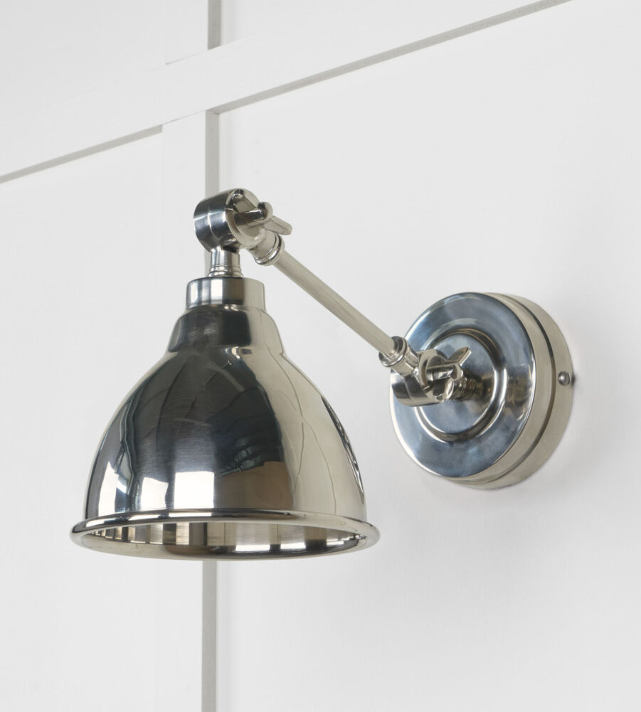 From The Anvil Smooth Nickel Brindley Wall Light - Image 3