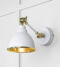 From The Anvil Smooth Brass Brindley Wall Light in Flock