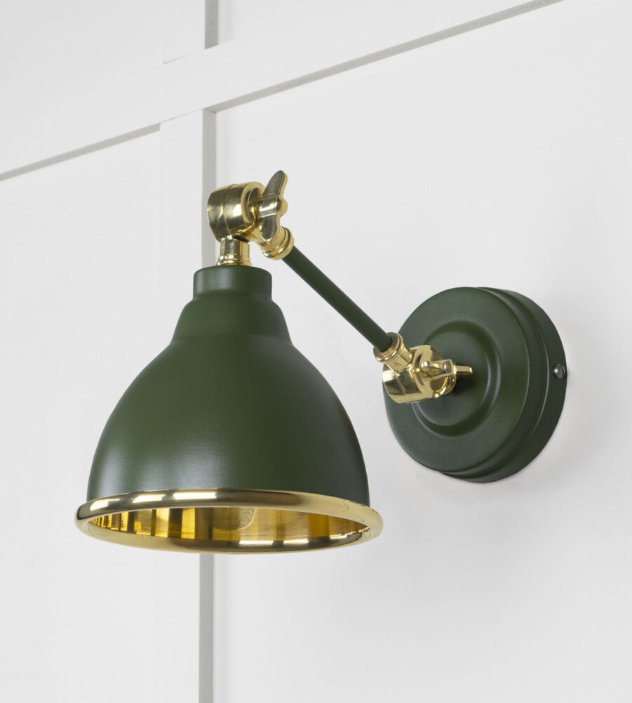 From The Anvil Smooth Brass Brindley Wall Light in Heath - Image 3