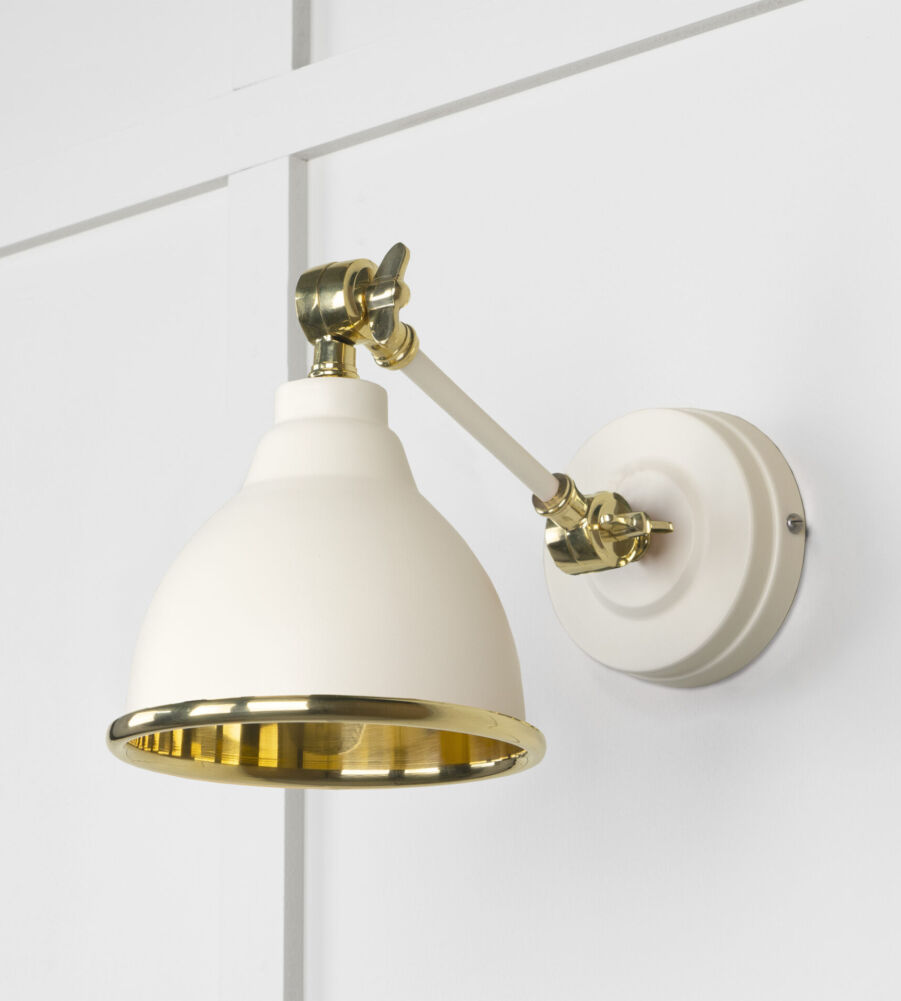 From The Anvil Smooth Brass Brindley Wall Light in Teasel - Image 3