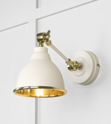 From The Anvil Smooth Brass Brindley Wall Light in Teasel