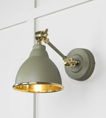 From The Anvil Smooth Brass Brindley Wall Light in Tump