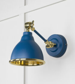 From The Anvil Smooth Brass Brindley Wall Light in Upstream - Image 3