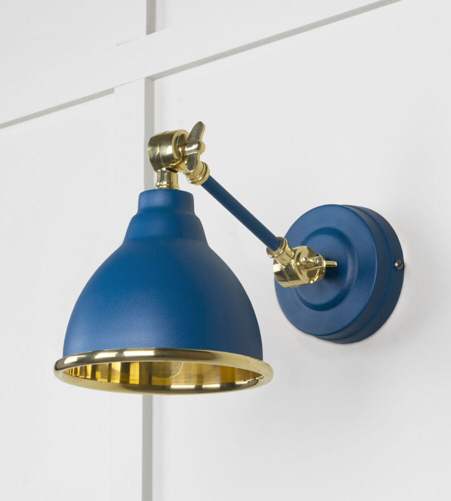 From The Anvil Smooth Brass Brindley Wall Light in Upstream - Image 3