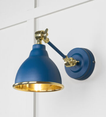 From The Anvil Smooth Brass Brindley Wall Light In Upstream