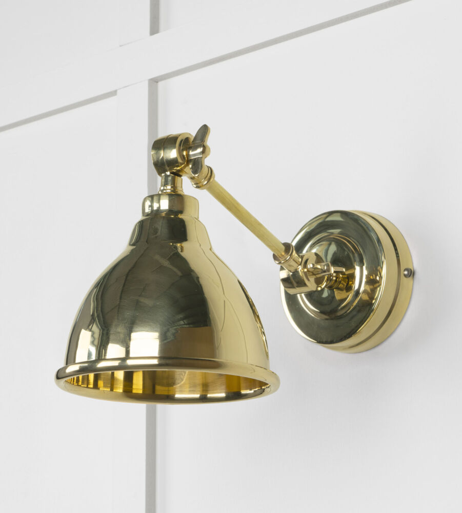 From The Anvil Smooth Brass Brindley Wall Light - Image 3