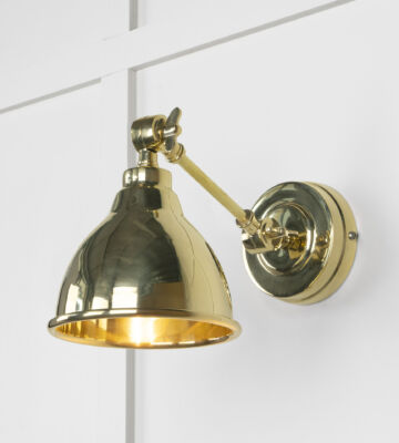 From The Anvil Smooth Brass Brindley Wall Light