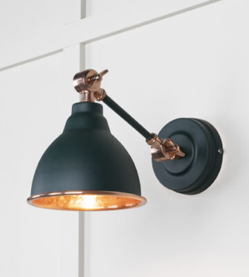 From The Anvil Hammered Copper Brindley Wall Light in Dingle