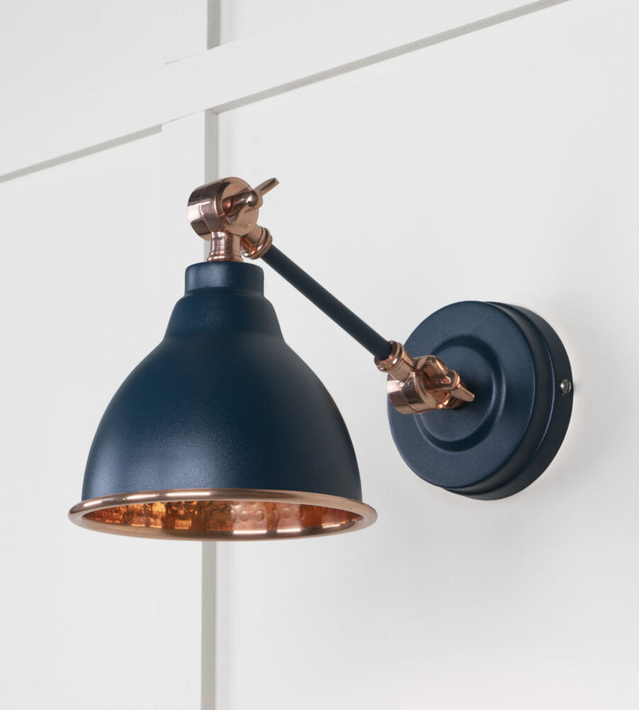 From The Anvil Hammered Copper Brindley Wall Light in Dusk - Image 3