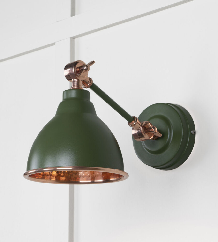 From The Anvil Hammered Copper Brindley Wall Light in Heath - Image 3