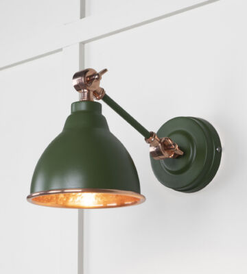 From The Anvil Hammered Copper Brindley Wall Light in Heath