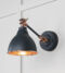 From The Anvil Hammered Copper Brindley Wall Light in Soot