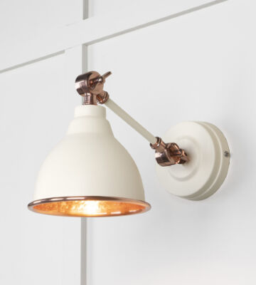 From The Anvil Hammered Copper Brindley Wall Light in Teasel