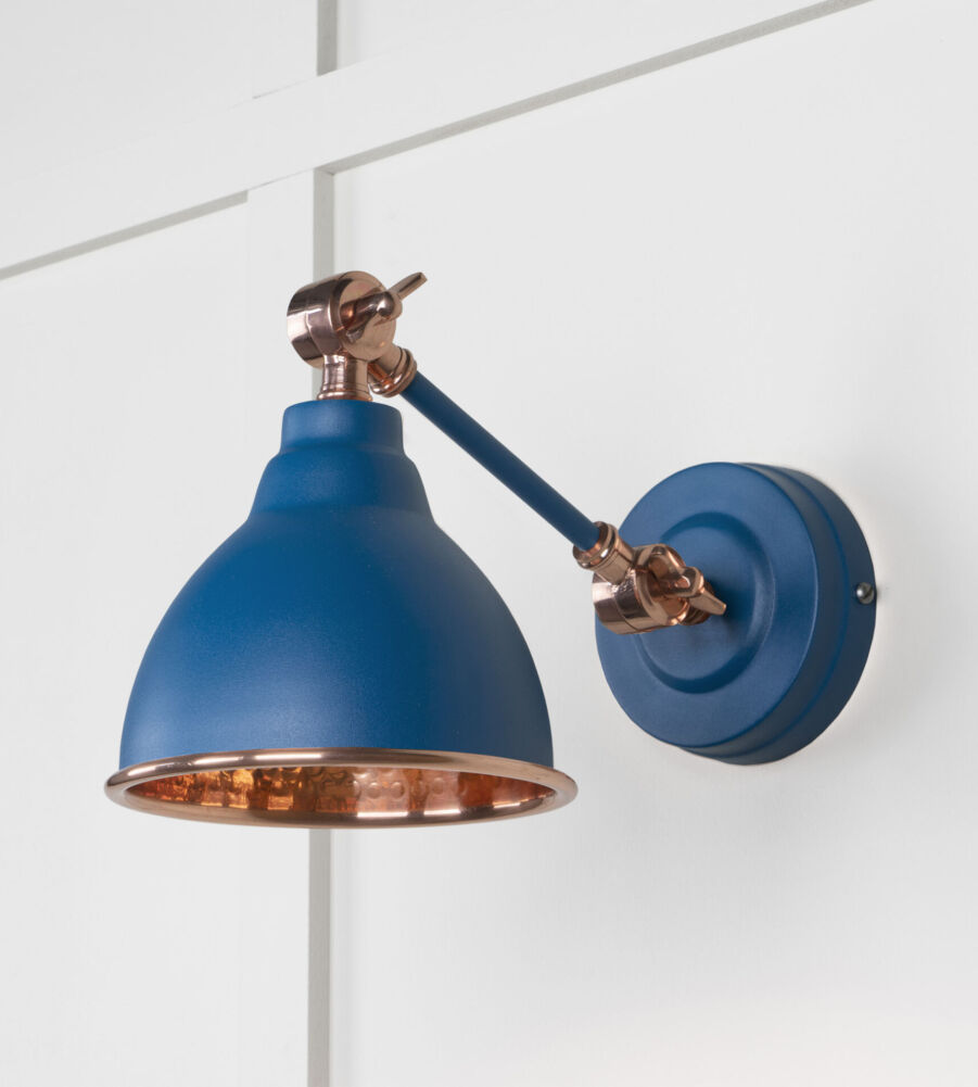 From The Anvil Hammered Copper Brindley Wall Light in Upstream - Image 3