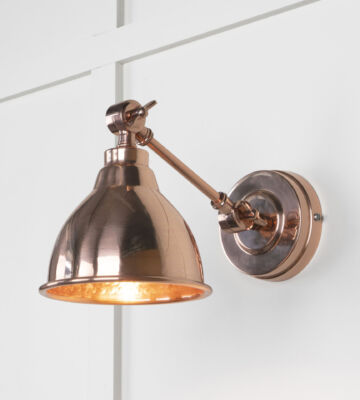 From The Anvil Hammered Copper Brindley Wall Light