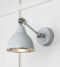 From The Anvil Hammered Nickel Brindley Wall Light in Birch
