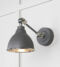 From The Anvil Hammered Nickel Brindley Wall Light in Bluff