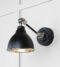 From The Anvil Hammered Nickel Brindley Wall Light in Elan Black