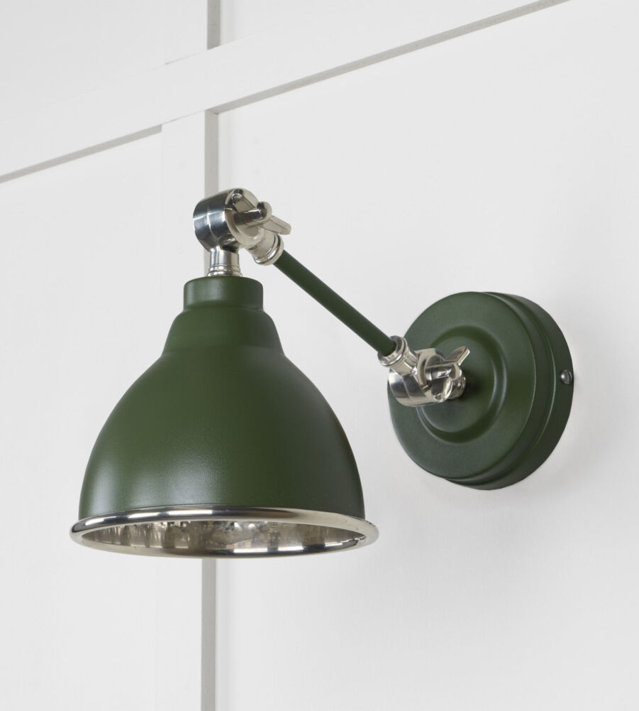 From The Anvil Hammered Nickel Brindley Wall Light in Heath - Image 3