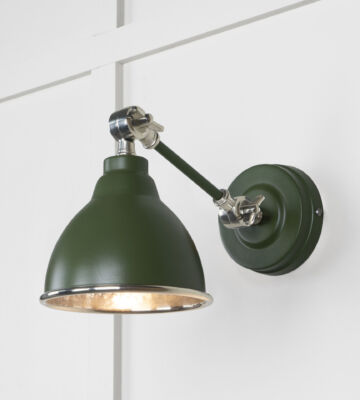 From The Anvil Hammered Nickel Brindley Wall Light in Heath