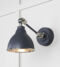 From The Anvil Hammered Nickel Brindley Wall Light in Slate
