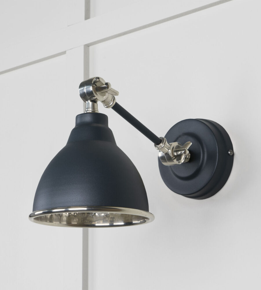 From The Anvil Hammered Nickel Brindley Wall Light in Soot - Image 3