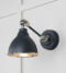 From The Anvil Hammered Nickel Brindley Wall Light in Soot