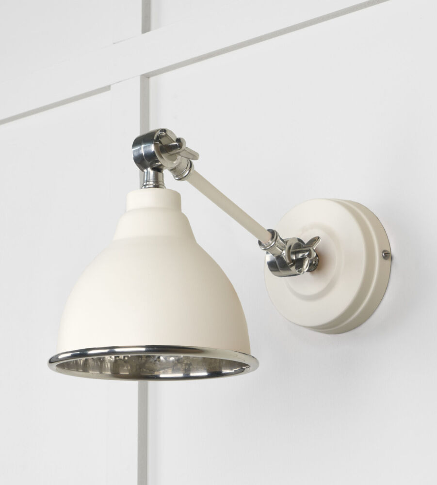 From The Anvil Hammered Nickel Brindley Wall Light in Teasel - Image 3