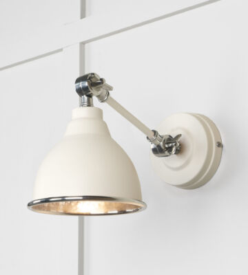 From The Anvil Hammered Nickel Brindley Wall Light in Teasel