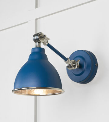 From The Anvil Hammered Nickel Brindley Wall Light in Upstream