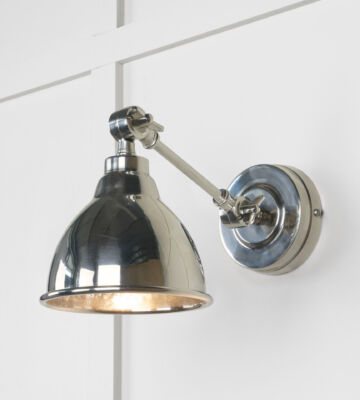 From The Anvil Hammered Nickel Brindley Wall Light