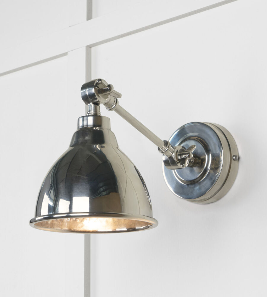 From The Anvil Hammered Nickel Brindley Wall Light