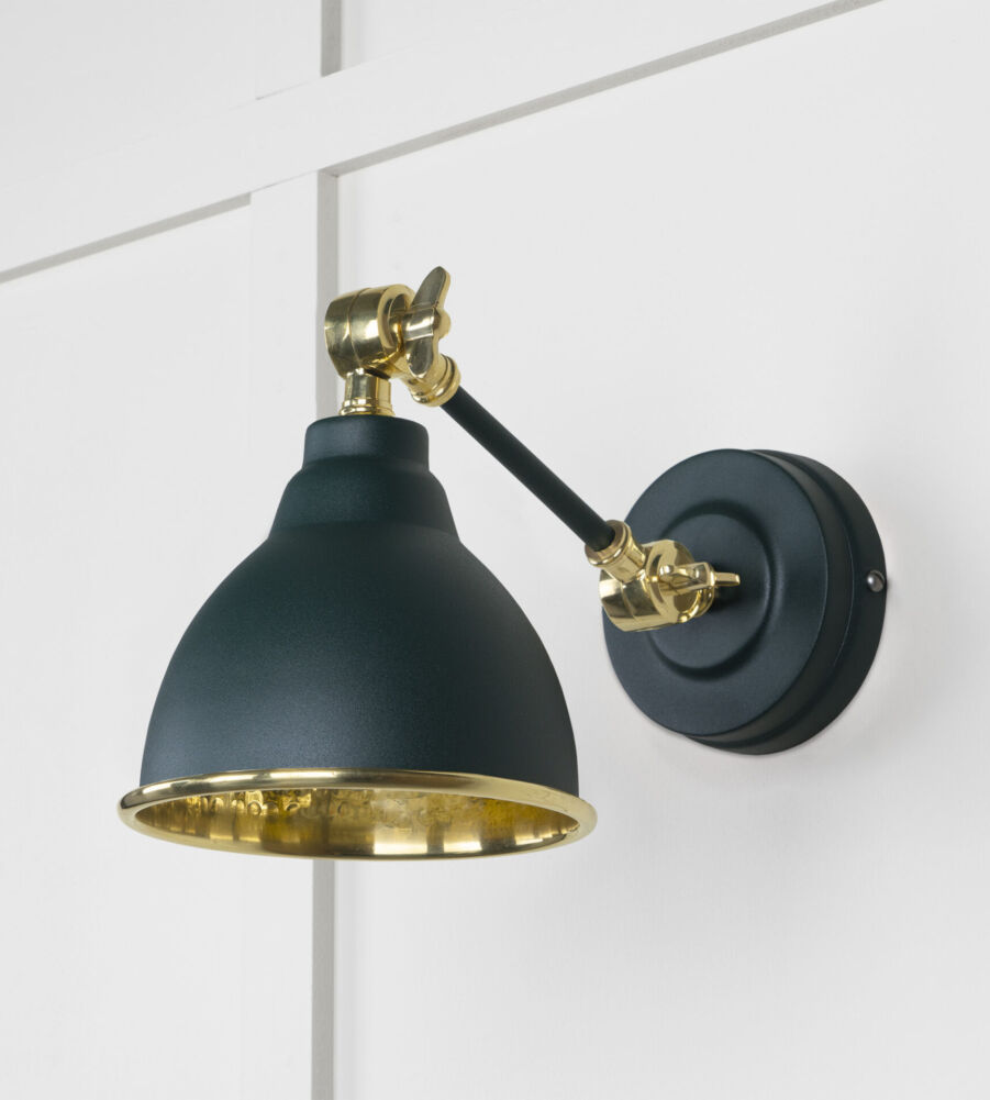 From The Anvil Hammered Brass Brindley Wall Light in Dingle - Image 3
