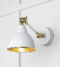 From The Anvil Hammered Brass Brindley Wall Light in Flock