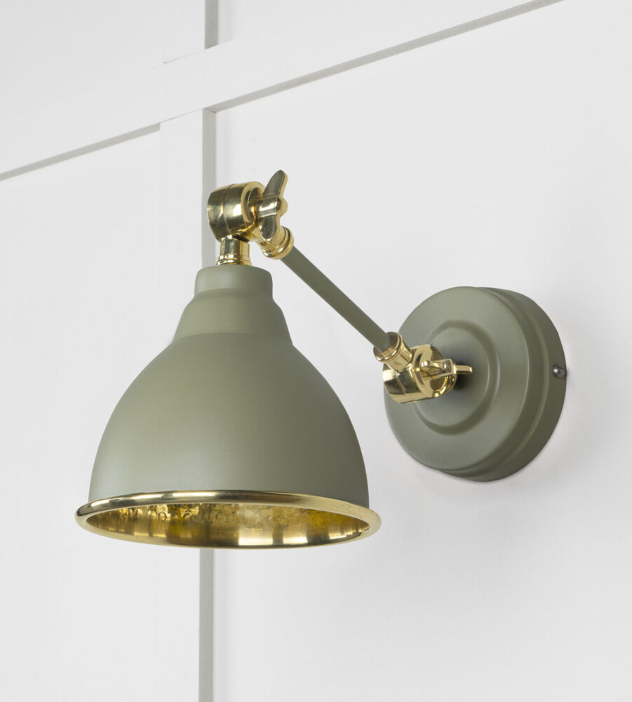 From The Anvil Hammered Brass Brindley Wall Light in Tump - Image 3
