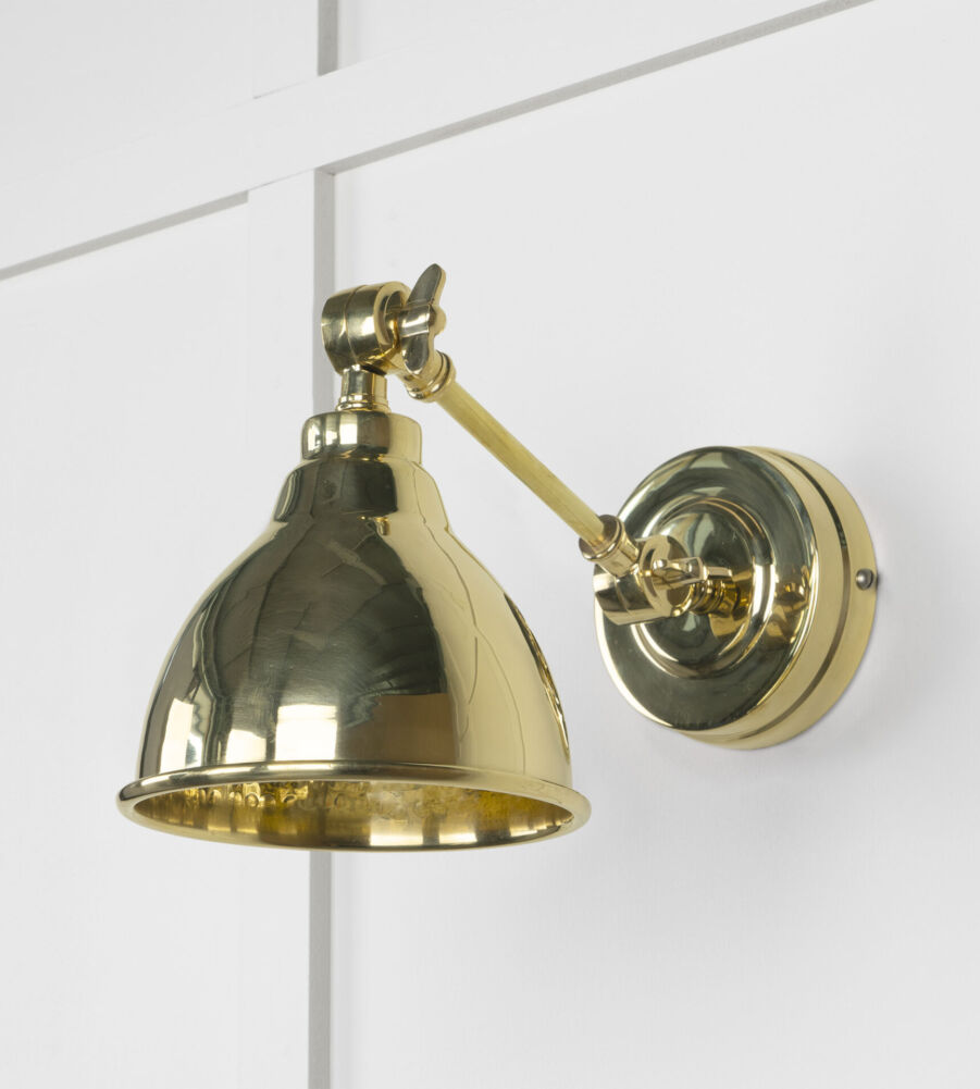 From The Anvil Hammered Brass Brindley Wall Light - Image 3