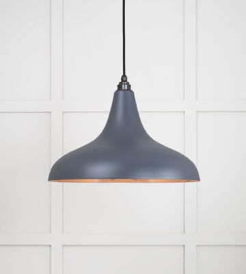 From The Anvil Smooth Copper Frankley Pendant In Slate