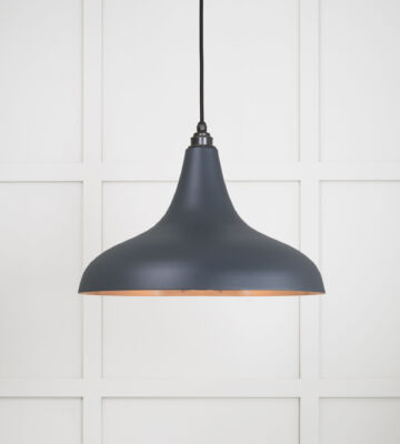 From The Anvil Smooth Copper Frankley Pendant in Soot
