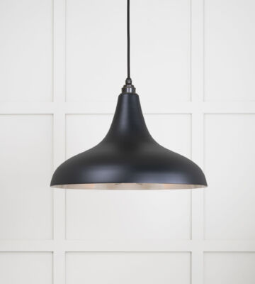 From The Anvil Smooth Nickel Frankley Pendant In Elan Black