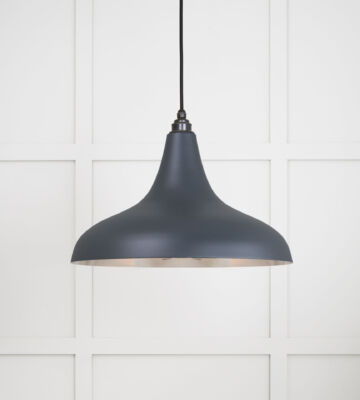 From The Anvil Smooth Nickel Frankley Pendant In Soot
