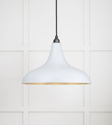 From The Anvil Smooth Brass Frankley Pendant In Birch