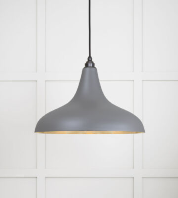 From The Anvil Smooth Brass Frankley Pendant In Bluff