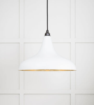 From The Anvil Smooth Brass Frankley Pendant In Flock