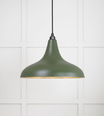 From The Anvil Smooth Brass Frankley Pendant In Heath