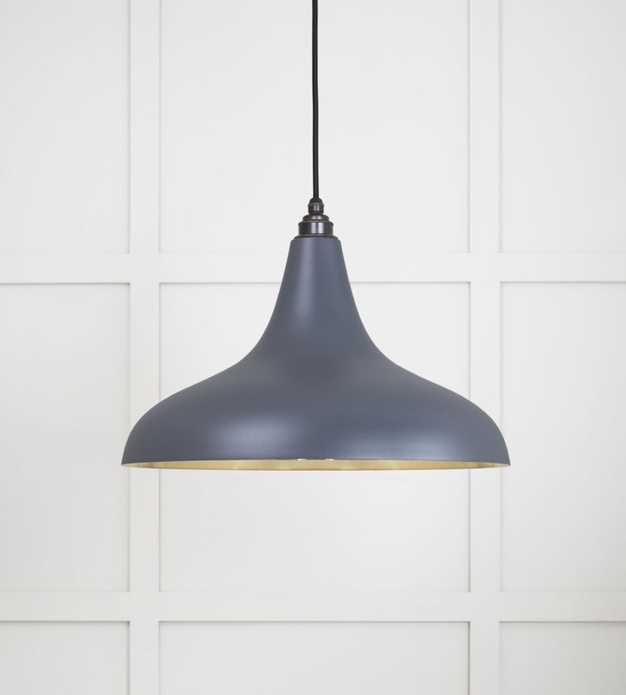 From The Anvil Smooth Brass Frankley Pendant in Slate - Image 3