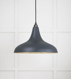 From The Anvil Smooth Brass Frankley Pendant in Soot - Image 3