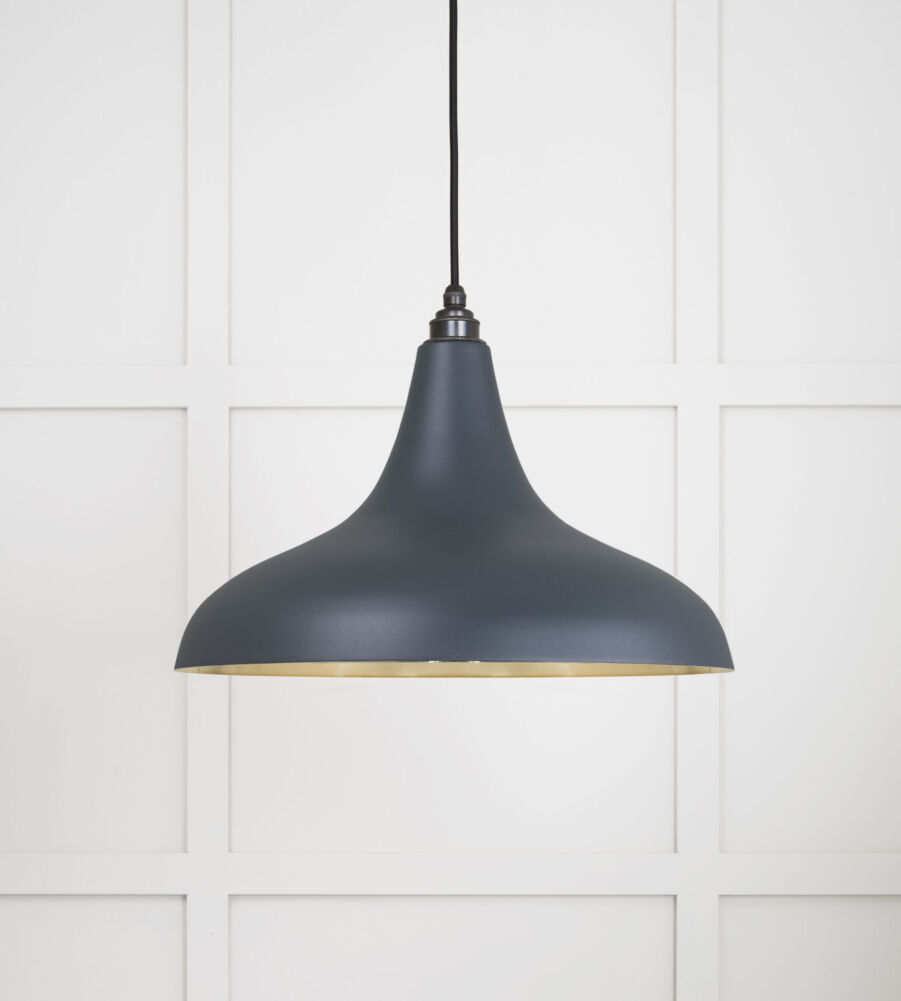 From The Anvil Smooth Brass Frankley Pendant in Soot - Image 3